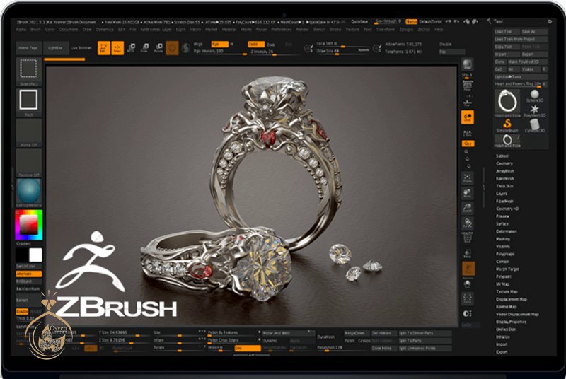 معرفی نرم افزار زیبراش برای طراحی جواهرات